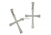 Pandantiv cruce cu cristale Swarovski, ag 925 rodiat, 29mm  - x1
