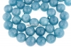 Blue angelite quartz, intense, round, 6mm