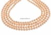 Perle tip Mallorca, rotund, light peach,  4.5mm