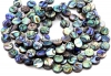 Margele sidef natural Abalone, scoica paua, disc, 10mm