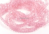 Sirag margele cristal, biconic fatetat, light rose, 4mm