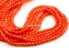 Margele Coral, portocaliu, rotund, grad A, 4mm