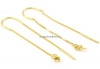 Tortite cercei cu lantisor si cupa, argint 925 placat cu aur- x1per