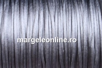 Snur satin, argintiu, 1mm - 5m