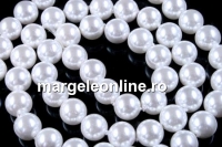tip Mallorca pearls, round, white, 6.5mm