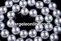 tip Mallorca pearls, round, silver, 8mm