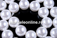 tip Mallorca pearls, round, white, 12mm
