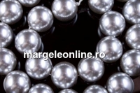 tip Mallorca pearls, round, silver, 12mm