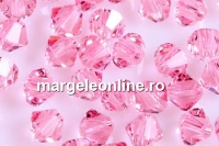 Swarovski, margele bicone, light rose, 4mm - x20