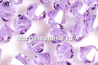 Swarovski, margele bicone, violet, 6mm - x10