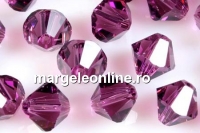 Swarovski, margele bicone, amethyst, 6mm - x10