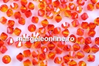 Swarovski, margele bicone, fireopal, 4mm - x20