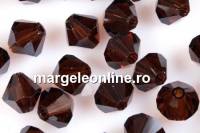 Swarovski, margele bicone, mocca, 6mm - x10