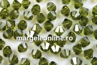 Swarovski, margele bicone, olivine, 6mm - x10