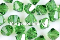 Swarovski, margele bicone, green fern, 6mm - x10