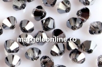 Swarovski, margele bicone, silver night, 4mm - x20