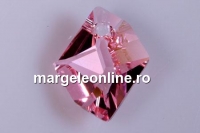 Swarovski, cosmic diamond pendant, light rose, 20mm - x1