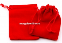 Saculet catifea, rosu, 15x12cm - x5