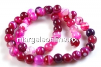 Margele agate dantelate, rotund, 4mm