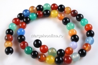 Multicolor agate, round, 4mm