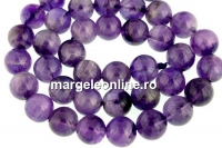 Margele ametist intens natural, rotund, 6mm