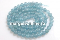 Margele cuart angelit, round, albastru, 4.5mm