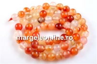 Carnelian, round, 6.4mm