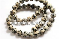 Dalmatian jasper, round, 8.5mm