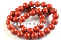 Red jasper, round, 7mm