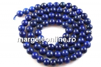 Margele lapis lazuli natural tratat, rotund, 6mm