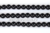Onix, black, round, 6mm