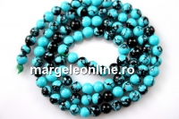 Turquoise syntethic, round, 4mm