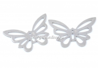 Link fluture, argint 925 placat cu rodiu, 18x12mm - x1