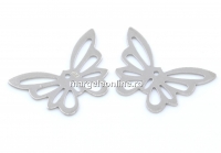 Link fluture, argint 925 placat cu rodiu, 24x16mm - x1