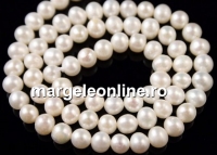 Perle de cultura - 6mm, alb