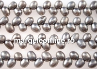 Perle de cultura - 6mm, model spic, gri argintiu