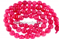 Margele jad roz ciclam, rotund, 4mm