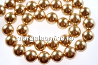 tip Mallorca Pearls, Round, Gold, 10mm