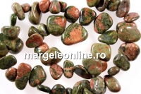 Margele unakite, nugget, 14-20mm