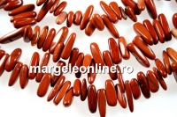 Margele jasp rosu, stick, 18-22mm