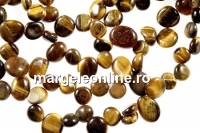 Margele ochi de tigru, nugget, 12-14mm