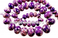 Sediment jasper, intense purple, donnuts, 10.5-21mm