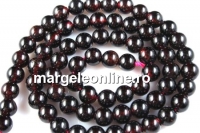 Red garnet, round, 4.3mm