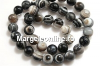 Margele agate de Botswana, rotund neregulat, 8mm