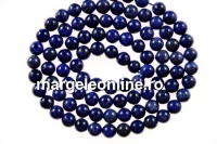 Natural lapis lazuli, round, 3.6mm