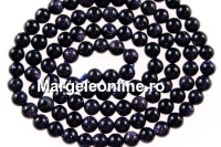 Blue goldstone, round, 4mm