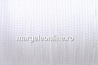 Snur matase pentru bratari, alb clasic, 1mm - x30m