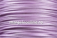 Snur matase cerata pentru bratari, mov lila, 1mm - 5m