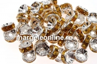 Spacer Rhinestone, galben intens , 8mm - x10