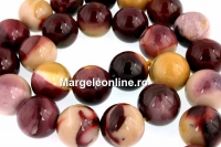 Margele jasp mookaite, rotund, 10mm